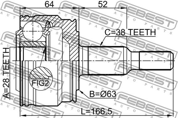 Joint Kit, drive shaft 2310-TOUARR - image 2