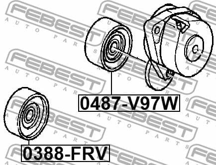 Deflection/Guide Pulley, V-ribbed belt 0388-FRV - image 2