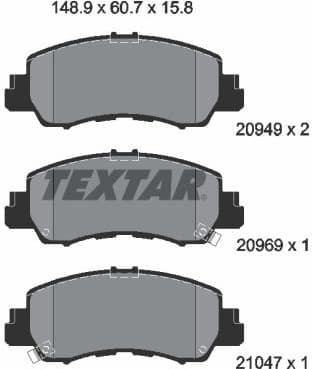 Brake Pad Set, disc brake 2094901