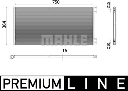 Condenser, air conditioning BEHR *** PREMIUM LINE *** AC 945 000P