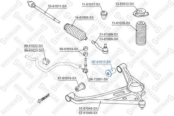 Mounting, control/trailing arm 87-61017-SX - image 2