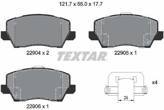 Brake Pad Set, disc brake Q+ 2290401