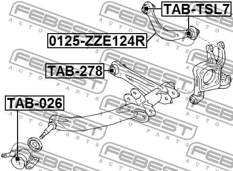 Control/Trailing Arm, wheel suspension 0125-ZZE124R - image 2