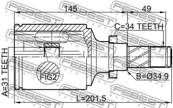 Joint Kit, drive shaft 1011-J300RH - image 2