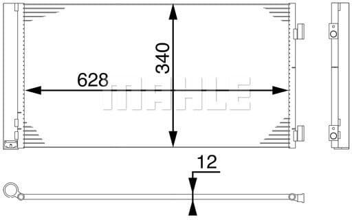 Condenser, air conditioning BEHR AC 751 000S