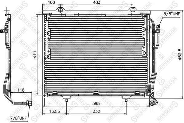 Condenser, air conditioning 10-45123-SX