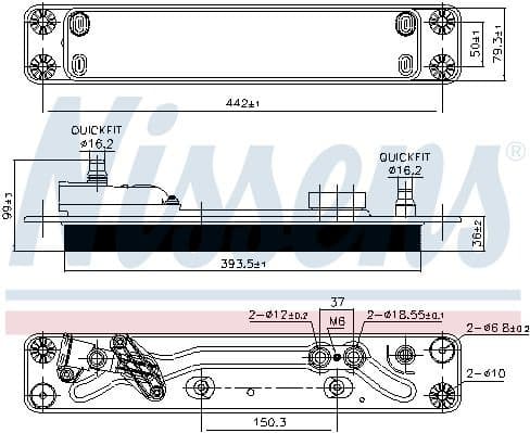 Oil Cooler, automatic transmission ** FIRST FIT ** 90837 - image 6