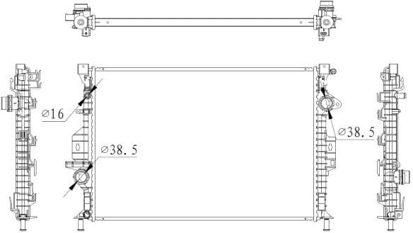 Radiator, engine cooling 550006