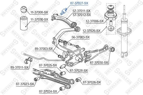 Mounting, control/trailing arm 87-37027-SX - image 2