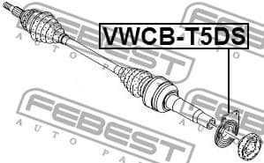 Bearing, drive shaft VWCB-T5DS - image 2