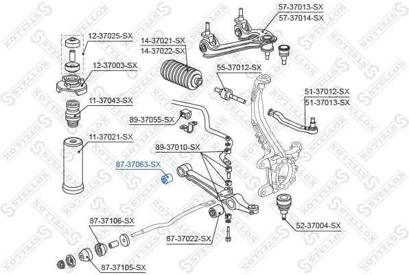 Mounting, control/trailing arm 87-37063-SX - image 2