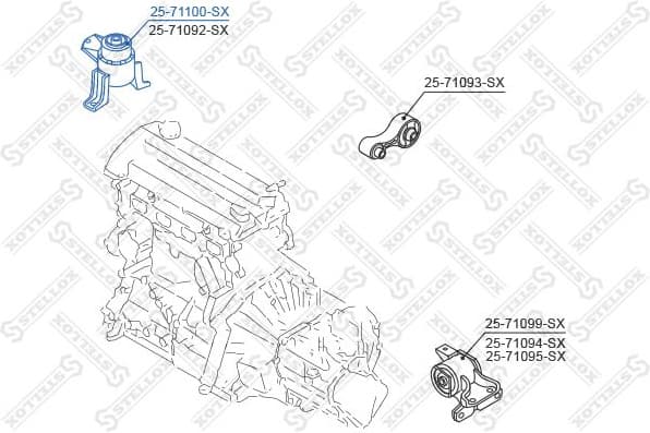 Mounting, engine 25-71100-SX
