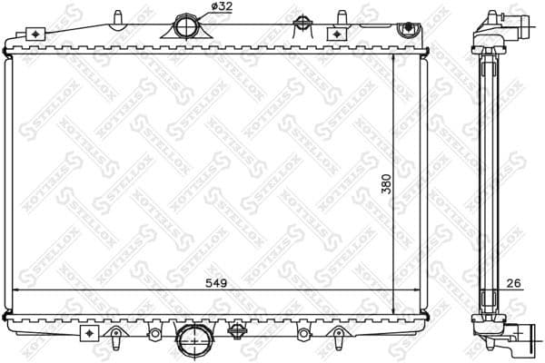 Radiator, engine cooling 10-25229-SX