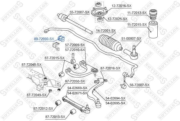 Mounting, stabiliser bar 89-72030-SX - image 2