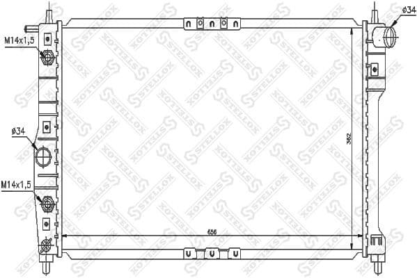 Radiator, engine cooling 10-25146-SX