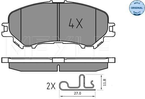 Brake Pad Set, disc brake MEYLE-ORIGINAL: True to OE. 025 220 6518