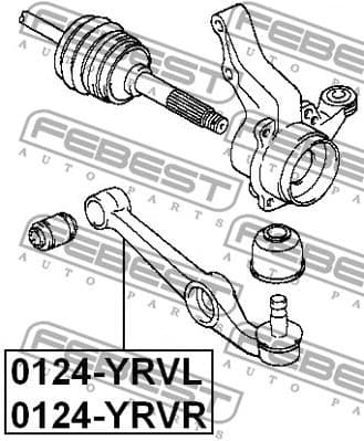 Control/Trailing Arm, wheel suspension 0124-YRVR - image 2