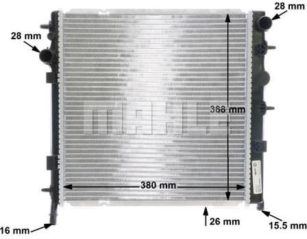 Radiator, engine cooling BEHR CR 556 000S - image 12