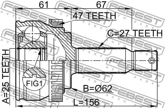 Joint Kit, drive shaft 1210-NFA47 - image 2
