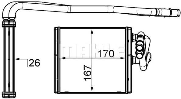 Heat Exchanger, interior heating BEHR AH 197 000S