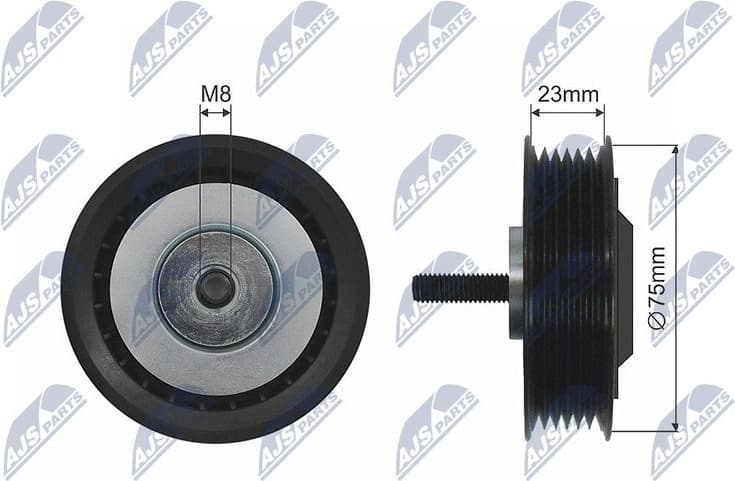 Deflection Pulley/Guide Pulley, V-belt RNK-AU-042