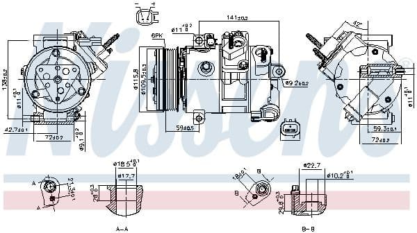 Compressor, air conditioning ** FIRST FIT ** 890772
