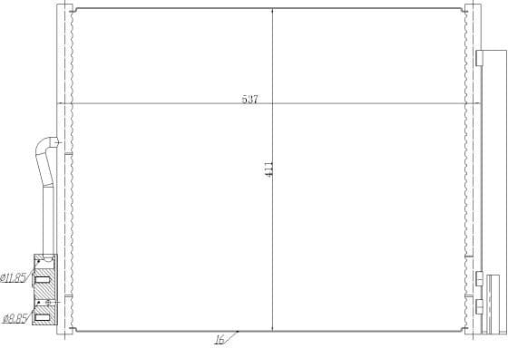 Condenser, air conditioning EASY FIT 350478