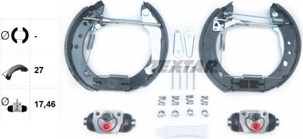 Brake Shoe Set Shoe Kit Pro 84047200