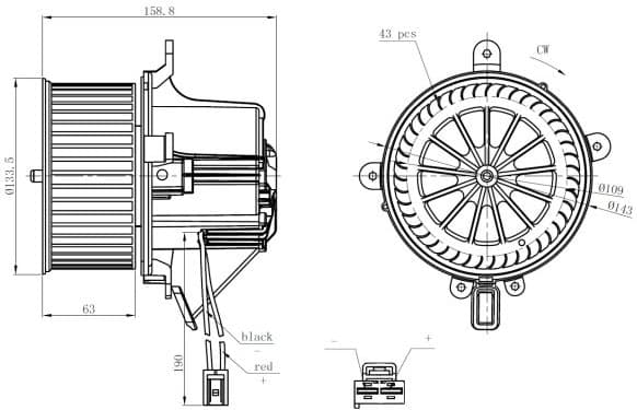 Interior Blower EASY FIT 34295