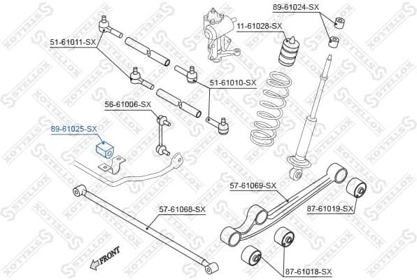 Mounting, stabiliser bar 89-61025-SX - image 2