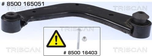 Control/Trailing Arm, wheel suspension 8500 165051