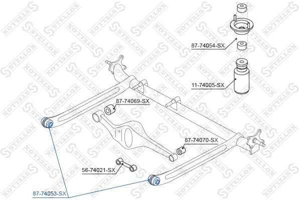 Mounting, control/trailing arm 87-74053-SX - image 2