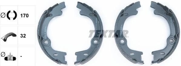 Brake Shoe Set, parking brake 91076400