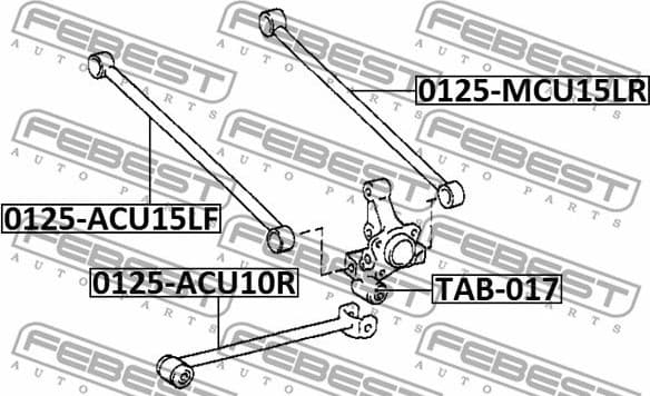 Control/Trailing Arm, wheel suspension 0125-MCU15LR - image 2