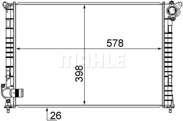 Radiator, engine cooling BEHR CR 983 000S - image 2