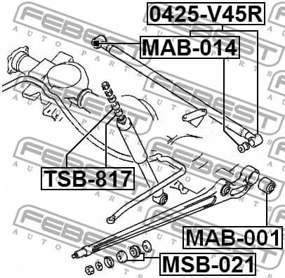 Mounting, control/trailing arm MAB-001 - image 2