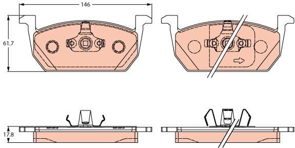 Brake Pad Set, disc brake GDB2266