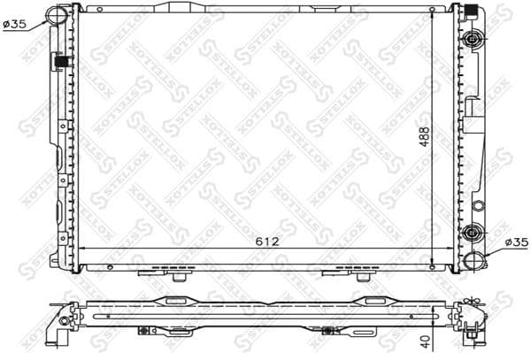 Radiator, engine cooling 10-25903-SX
