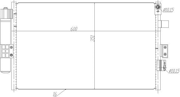 Condenser, air conditioning EASY FIT 350464
