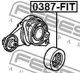Tensioner Pulley, V-ribbed belt 0387-FIT - image 2