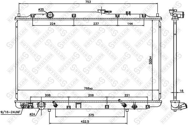 Radiator, engine cooling 10-26782-SX