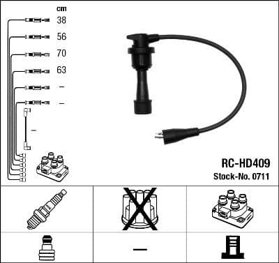 Ignition Cable Kit RC-HD409