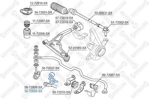 Link/Coupling Rod, stabiliser bar 56-72008-SX - image 2