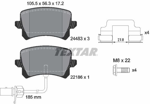 Brake Pad Set, disc brake Q+ 2448307