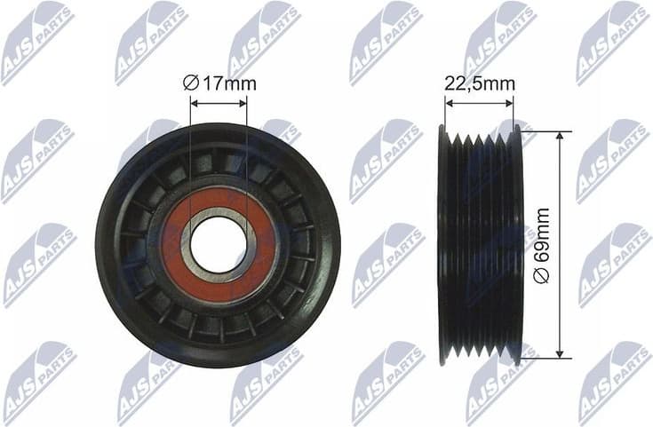 Tensioner Pulley, V-belt RNK-FR-038