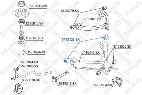 Mounting, control/trailing arm 87-53028-SX - image 2