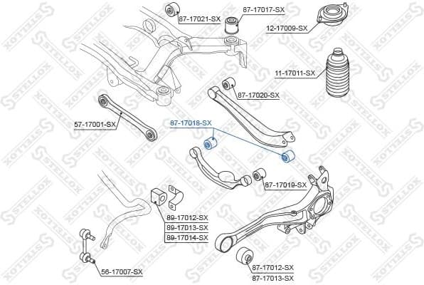 Mounting, control/trailing arm 87-17018-SX - image 2