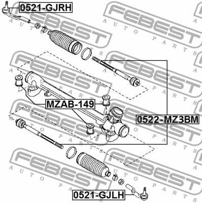 Inner Tie Rod 0522-MZ3BM - image 2