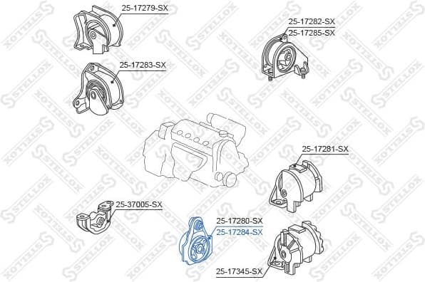Mounting, engine 25-17284-SX