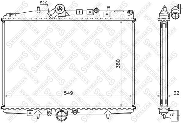 Radiator, engine cooling 10-25647-SX